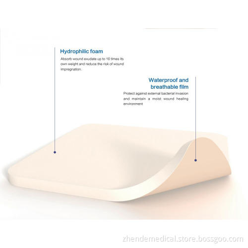 Exudative Waterproof Wounds Foam Dressing